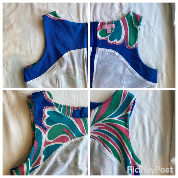 &Lilly Pulitzer Stephanie Shift Style#86273 Novelty Big Bang print Brewster Blue - Picture 14 of 16